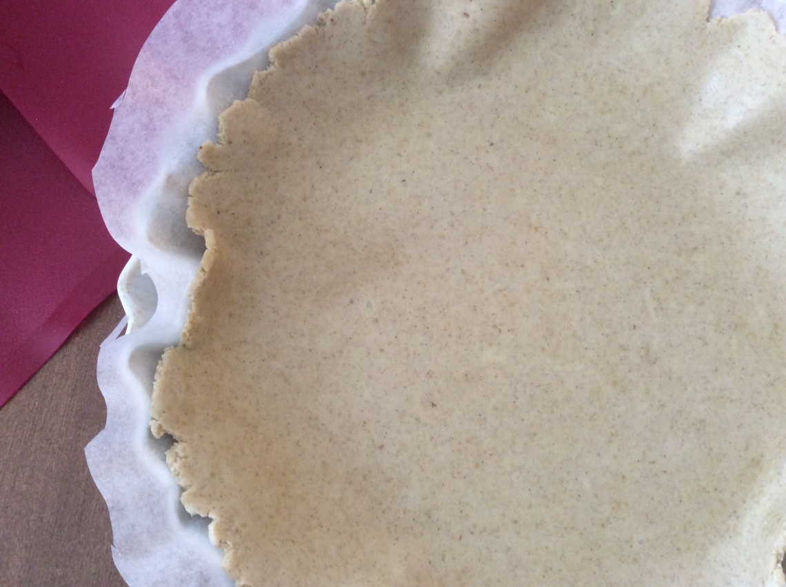 rolling out gluten-free pie dough step 5